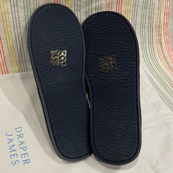 Draper James Gingham Slippers Navy Blue Hello Sugar Aubrey NWT - Picture 4 of 5